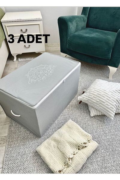 harev home collection 3 τεμάχια μικρού μεγέθους γκρι εμπριμέ μαξιλάρι πάπλωμα πουλόβερ 30x22x18 εκ.