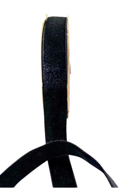 ÖZ-EL AŞ Soft Texture Flexible Velvet - Black Elastic Ribbon Ribbon, 2 cm 5 m