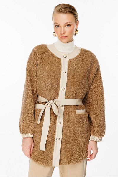 Ghisa Camel Belted Cap