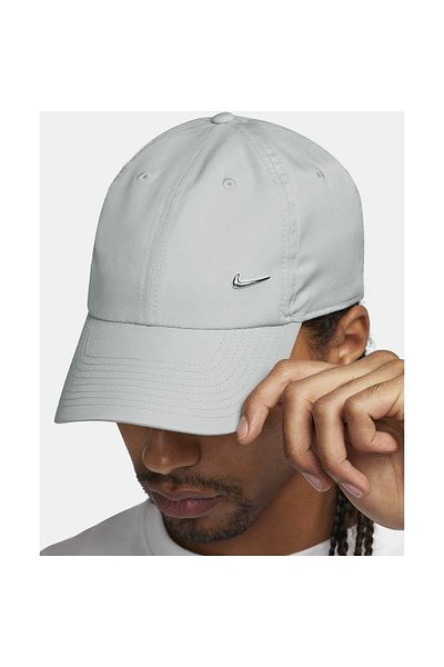 Nike Kšiltovka Nike Dri-FIT Club Nestrukturovaná kovová vlnovka, šedá, Unisex