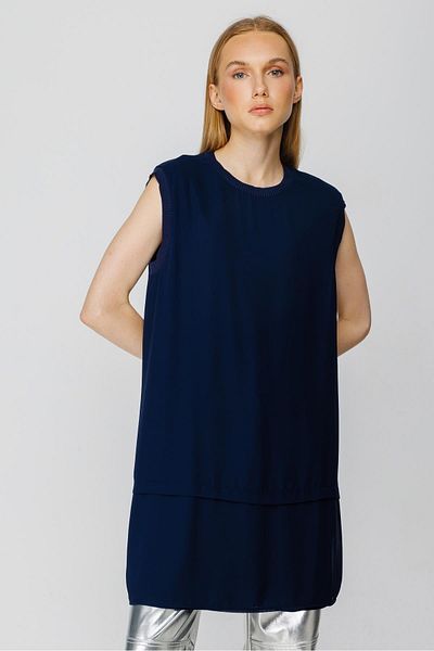 Ghisa Front Chiffon Sleeveless Tunic