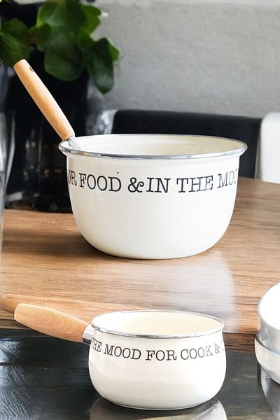 Mirilliahome Enameled Mixing Bowl and Sauce Bowl/Milk Bowl