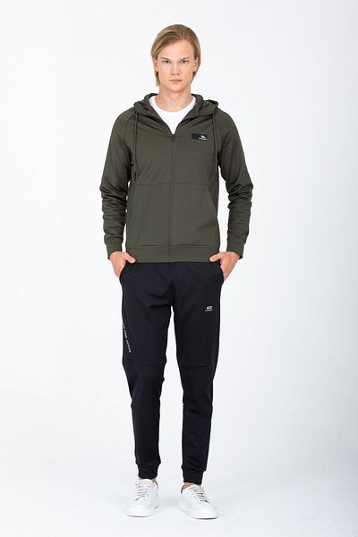 DYNAMO Ανδρικό Φούτερ με κουκούλα Χακί Diver Fabric AS-169