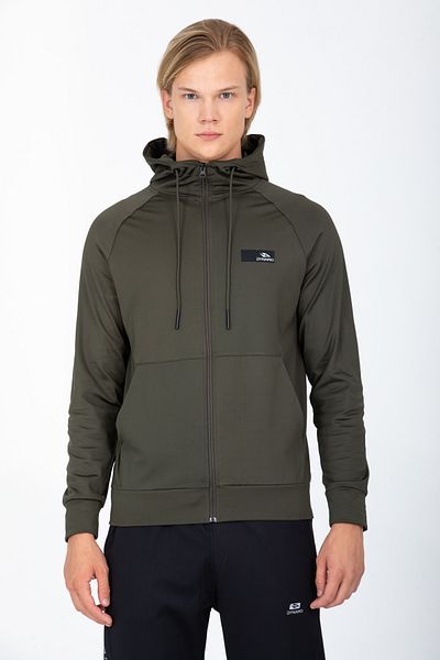 DYNAMO Ανδρικό Φούτερ με κουκούλα Χακί Diver Fabric AS-169