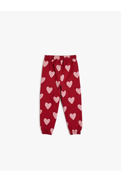 Koton Heart Patterned Cotton Jogger Sweatpants