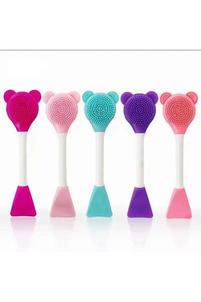 JEJU GLOW Silicone Facial Cleansing Brush and Mask Application Spatula 1 Piece