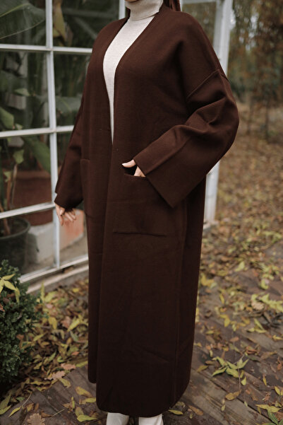 Nissra Ankanoor Bitter Brown Double Steel Knitwear Cardigan Anka 2518202