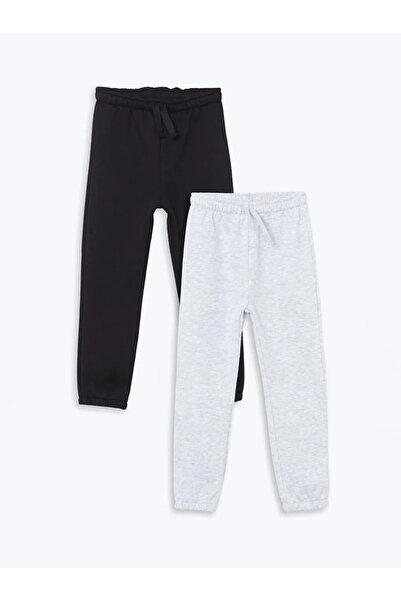 LC Waikiki LCW Kids Siyah Beli Lastikli Erkek Çocuk Jogger Eşofman Alt 2'li