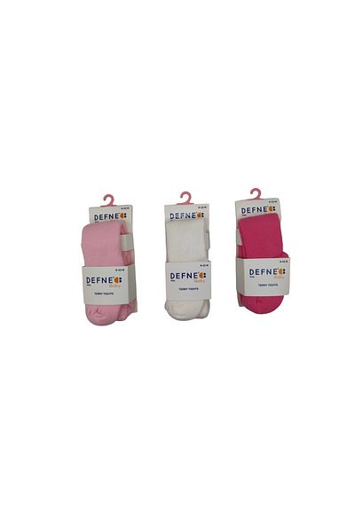 Defne Baby 3 Pairs of Towel Cotton Winter Girls and Baby Pantyhose