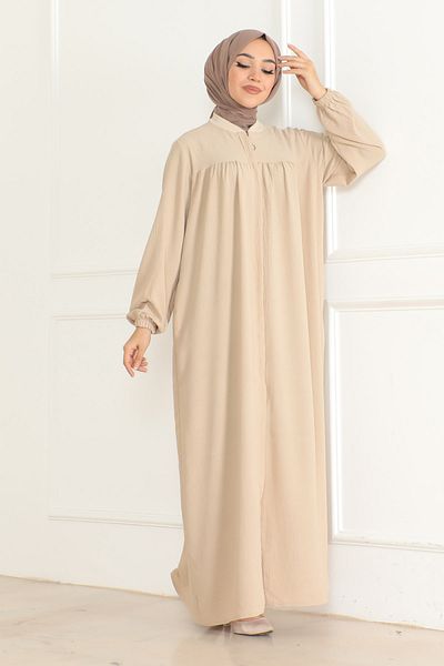 OKTAYUSTA COLLECTİON Mevlana Cut Daily Beige Ferace με ρόμπα