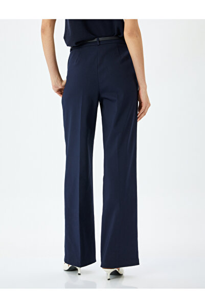 Koton Штани палаццо з високою талією, кишенями та плісированим поясом