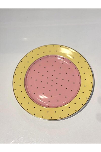 Kosova SARI PUANTİYELİ TEKLİ PASTA TABAK 20CM