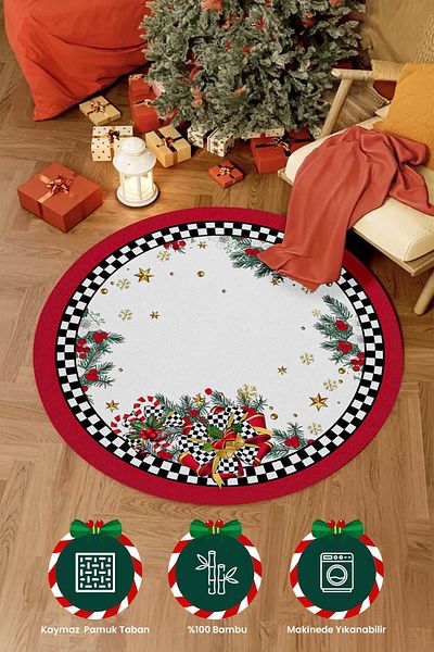 Aden Christmas Tree Carpet - a Exquisite Touch of Your Decoration - 100X100