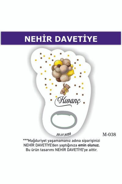 Nehir (10 ADET) AYAK AÇACAK MAGNET-YENİ DOĞAN,6AY KINASI, NİŞAN,NİKAH,SÖZ,KIN...