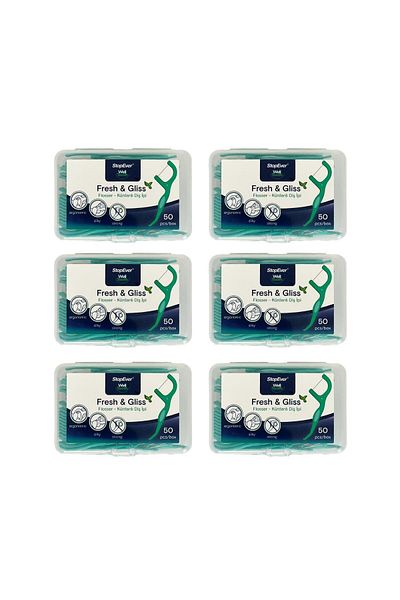 StopEver Well Tooth Fresh Gliss - Box of 6 Toothpicks