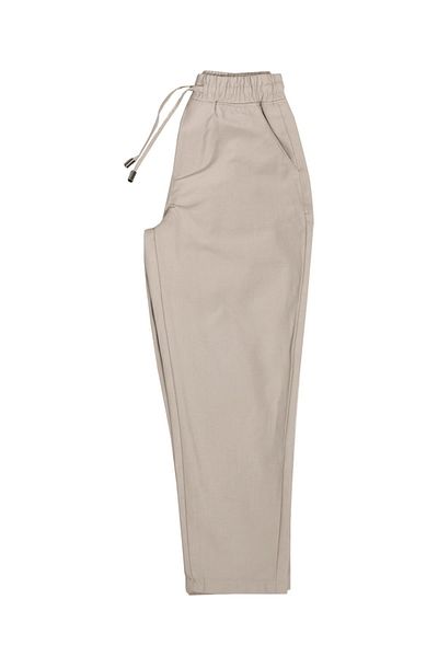 ASG TEKSTİL Beige Children's Elastic Waist Trousers