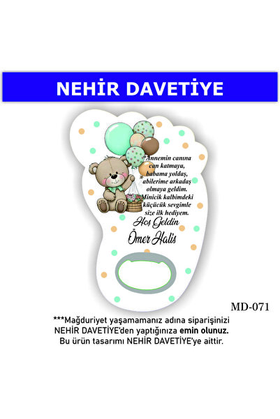 Nehir (10 ADET) AYAK AÇACAK MAGNET-YENİ DOĞAN,6AY KINASI, NİŞAN,NİKAH,SÖZ,KIN...