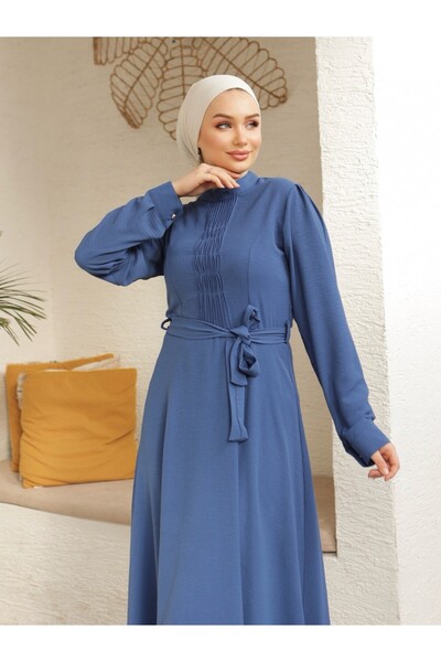 Modamorfo Сукня з деталями на поясі Ayrobin - Індиго
