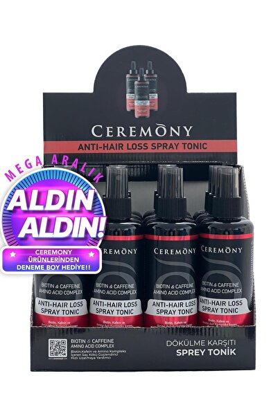 Ceremony Biotin & Kafein Etkili Saç Dökülme Karşıtı Tonik 12'li Stand