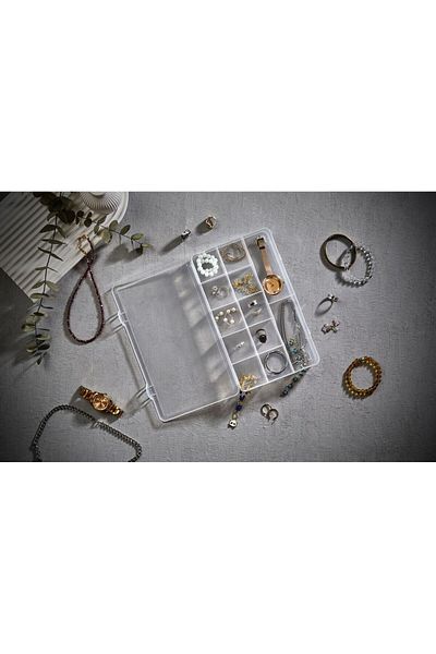 almital mobilya aksesuarları furniture accessories Cassetta B Large Size 12 Compartments Multipurpose Jewelry and Accessories Organizer Storage Box