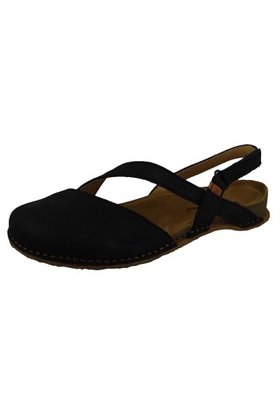 El Naturalista Damen Klassische Sandalen Panglao N5813 Schwarz Black Leder