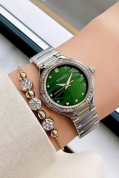 Homies Original Special Boxed Women's Wristwatch Waterproof Two Colors Steel Band + Bracelet Hmby2037C1