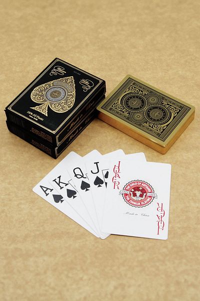 Weather Forecast بطاقة لعب جامبو بلاك جاك مقاومة للماء - ذهبي Cin885sr