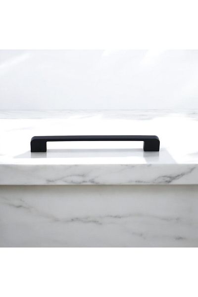 Badem10 Radus Mâner Metal Negru 160 Mm -16 Cm Mobilier Bucătărie Sertar Dulap Mânere Dulap Mâner