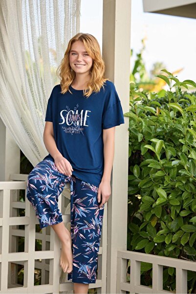 Aydoğan Lodos Store Γυναικεία κοντομάνικη πιτζάμες Κάπρι Βερμούδα καλοκαιρινή...