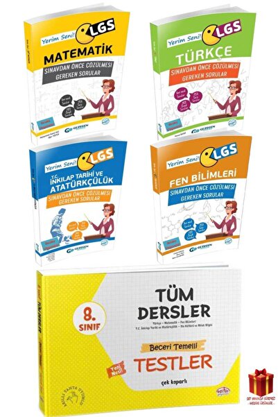 Gezegen Yayıncılık LGS Sınavdan Önce Çözülmesi Gereken Sorular Seti+Beceri Temelli Testler