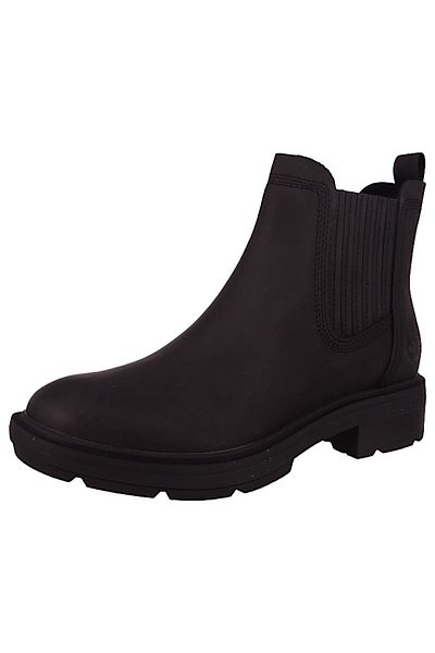 Timberland Damen Sportliche Stiefelette Brimfield Chelsea TB0A2PBBW02 Schwarz Black Full Grain Leder mit Außen