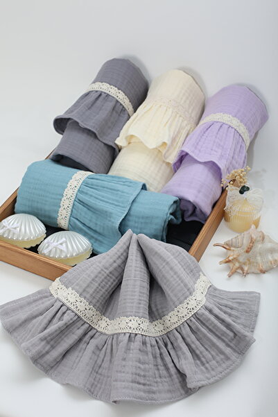 AHSEN TASARIM Müslin organik pamuklu el yüz havlusu 1 adet