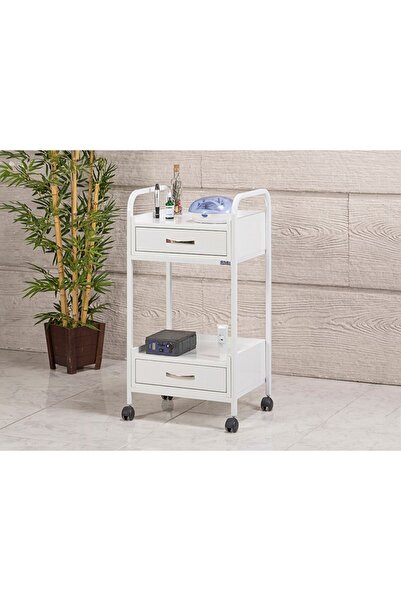 Labortech 2 Çekmeceli Cihaz Taşıma Sehpası Pansuman Ve Ilaç Arabası-beyaz | -...