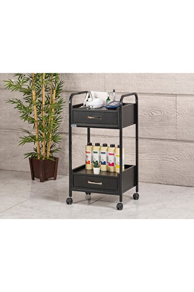 Labortech Dizayn 2 Çekmeceli Cihaz Taşıma Sehpası Pansuman Ve Ilaç Arabası-siyah | -4006