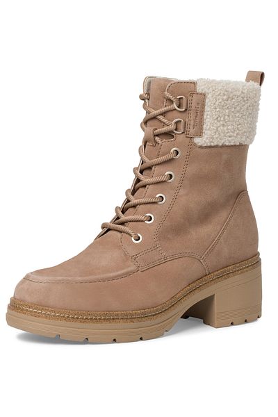 Tamaris Damen Elegante Stiefelette 1-26449-41 Grau 231 Stone Leder Und Textil Mit Rem.sock/touchi