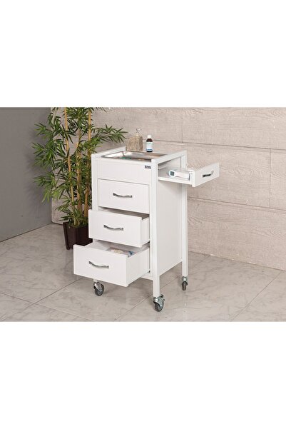 Labortech Regal 4 Çekmeceli Cihaz Taşıma Sehpası Pansuman Ve Ilaç Arabası-bey...