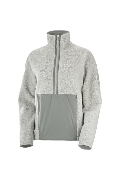 Salomon Snowshelter Teddy Hz W Kadın Yün Sweatshırt Ebony/heather/