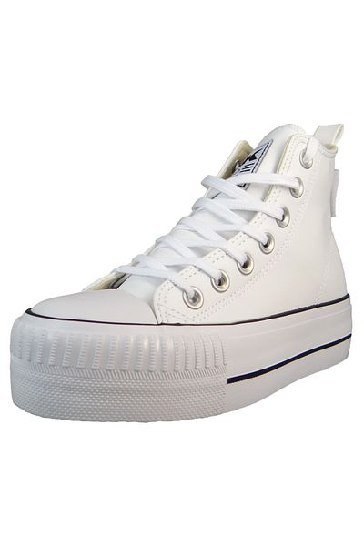 British Knights Damen Mid Sneaker Kaya Mid High Top B49-3736 Weiß 03 White Textil