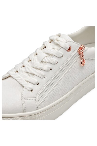 Tamaris Damen Low Sneaker Low Top 1-23313-41 Weiß 119 White/rose Gold Textil/synthetik