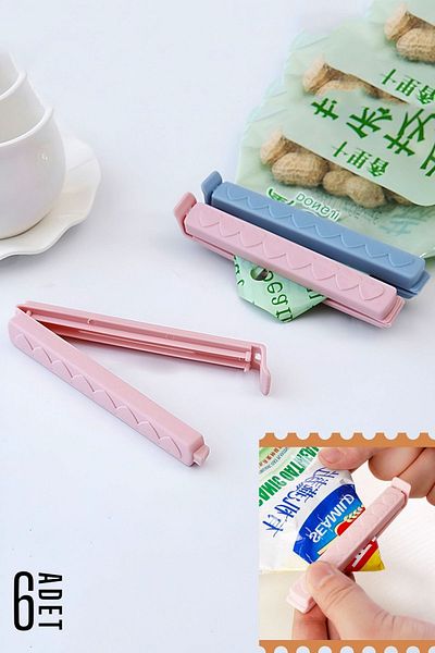 DEPOKON 3-Color 6-Piece Bag Clip Set