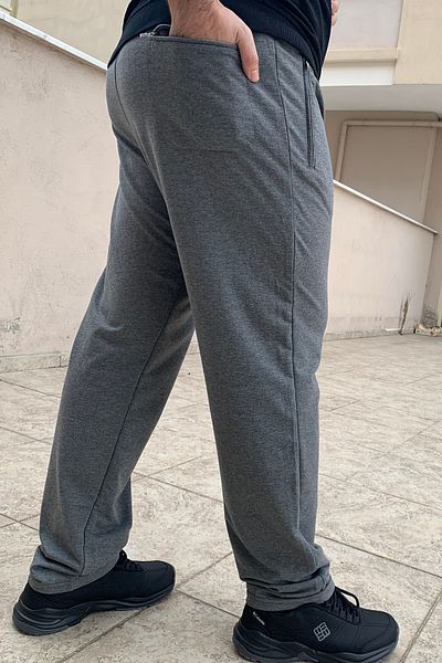 Remsa Spor Ανδρικό φούτερ 3 τσέπης Plus Size Anthracite