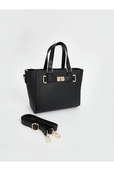 LC Waikiki LCW ACCESSORIES Μαύρη αποσπώμενη γυναικεία τσάντα ώμου