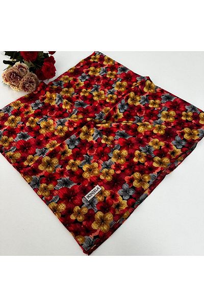 Bonjela Τραγανό κασκόλ με σχέδιο Mio Cazz - Flower BJ2705