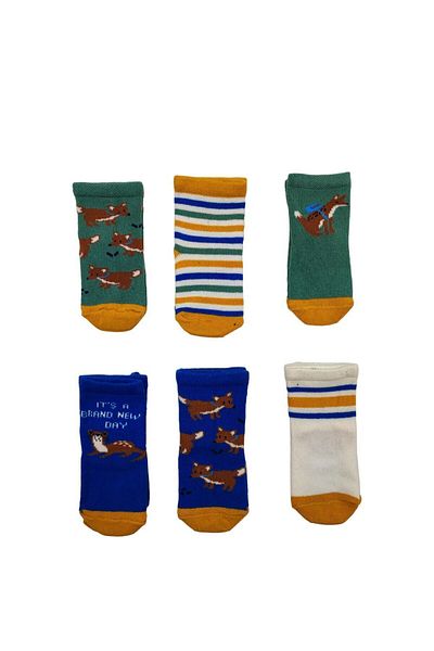 Defne Baby 6 Pairs of Cotton Baby Boy and Child Socks