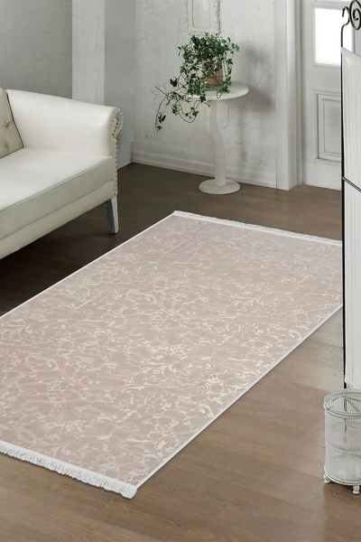 Dijidekor Halı Vizon Elit Yıkanabilir Saçaklı Kaymaz Kesme Ince Yolluk Kilim ...