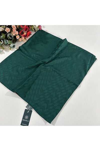 Bonjela Πολυτελές Ζακάρ Βαμβακερό Κασκόλ Emerald JPB0206