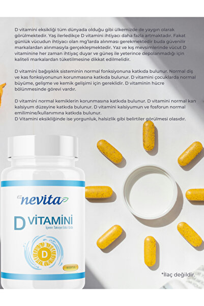 EzNevita D Vitamini 60 Tablet -
