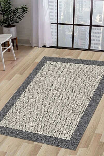 Dijidekor Halı Krem Cool Kr4040 Yıkanabilir Saçaksız Kesme Ince Yolluk Kilim ...