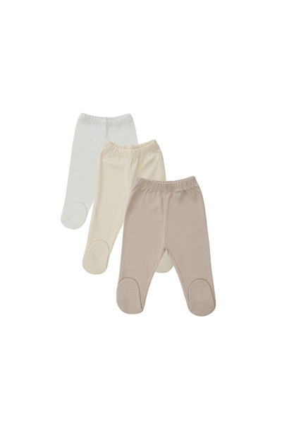 softnbej 3-Piece Newborn 100% Cotton Booties Trousers