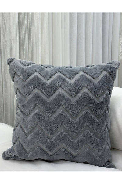 bursa çeyiz 3D Bamboo Soft Throw Pillow 45X45 cm 2 Pieces Gray